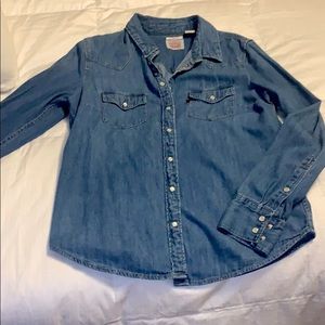 Levi’s Button down Denim long sleeve shirt